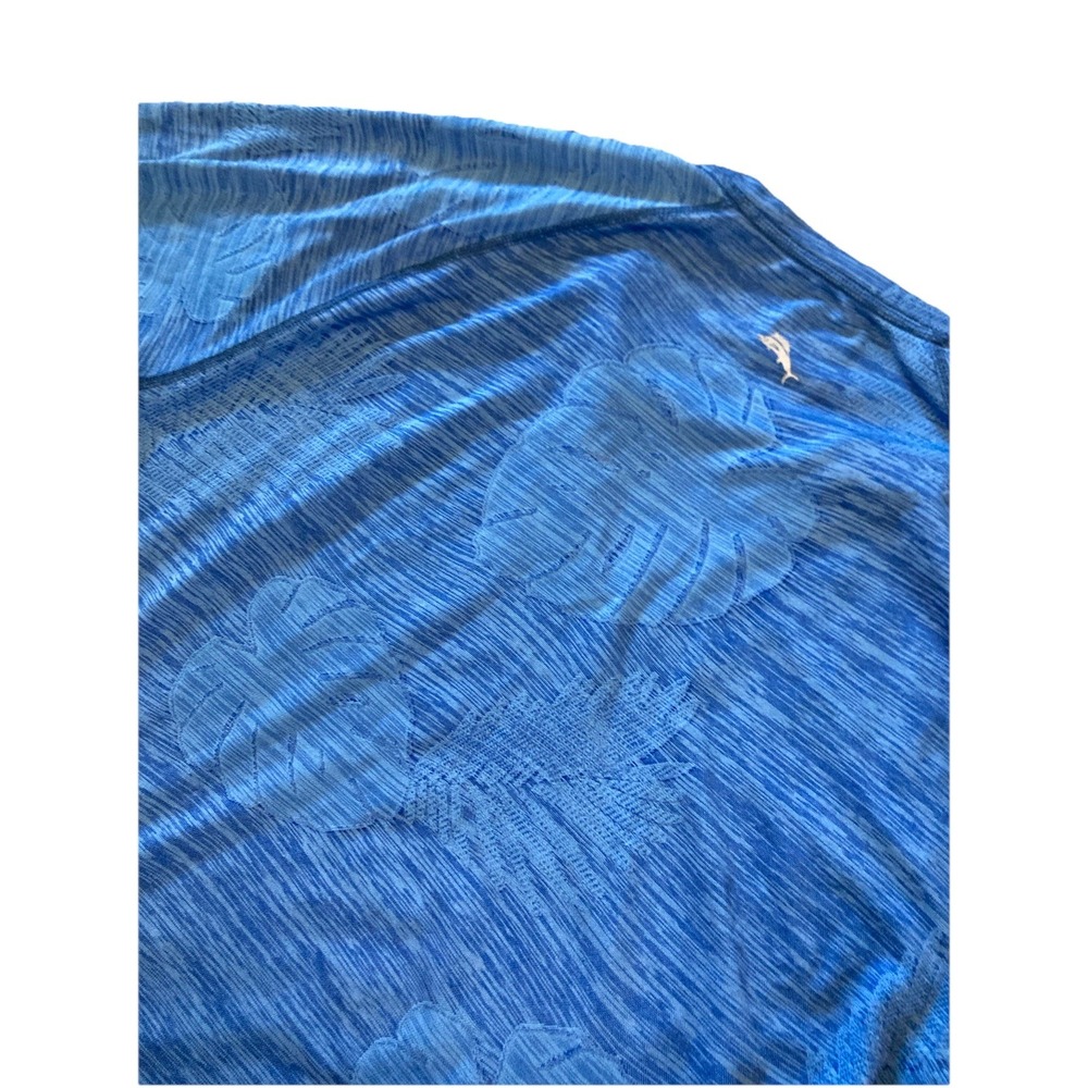 Tommy Bahama Island Zone Shirt Mens M Blue Delray Frond Performance Long Sleeve - Picture 10 of 11